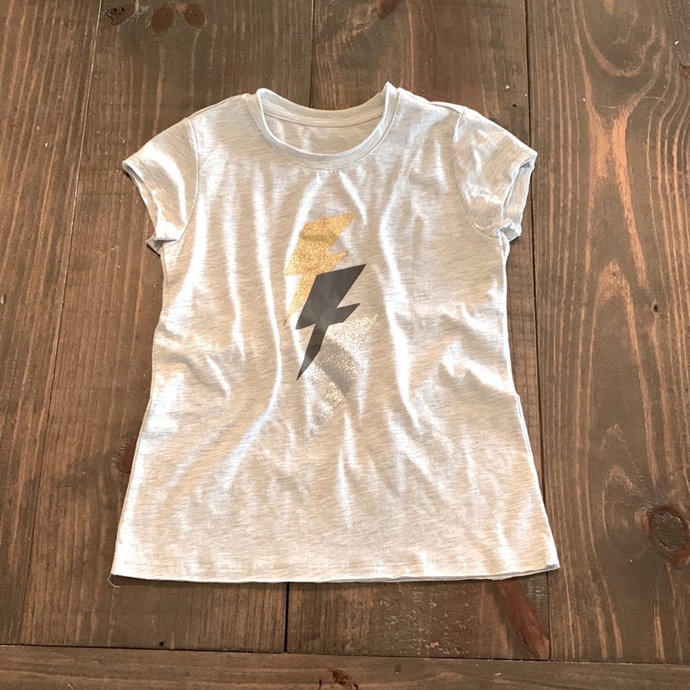 Grey Lightning Bolt Tee